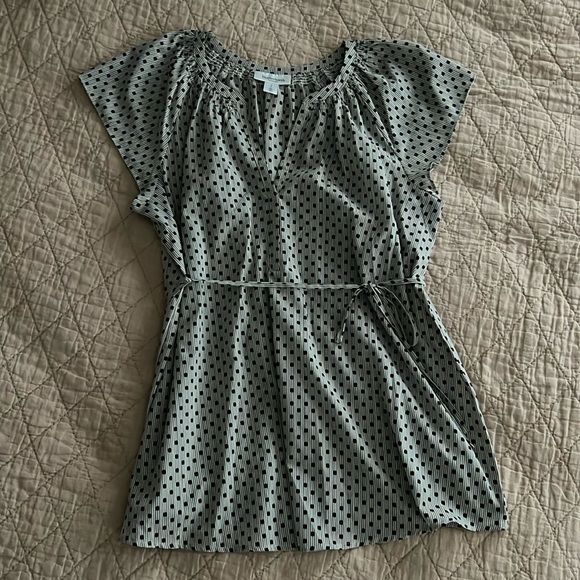 Haut Grossesse Motherhood Maternity Noir à Pois Roses - Taille M - Manches Longues En Polyester